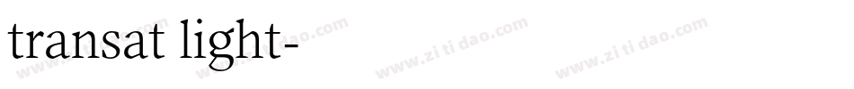 transat light字体转换
